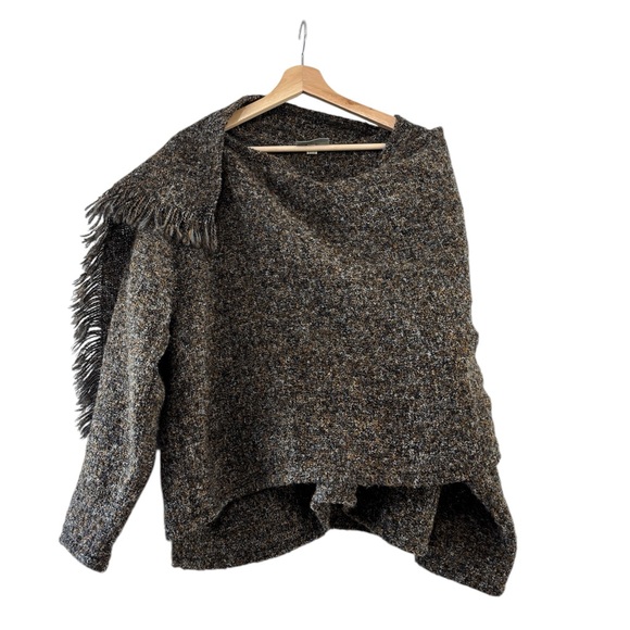 Weave of the Irish Handwoven Wool Sweater Wrap Shawl Cardigan - Picture 2 of 13